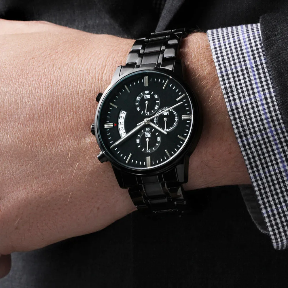 Engraved Watch Gift For Future Husband, Fiancé - Counting Down The Seconds