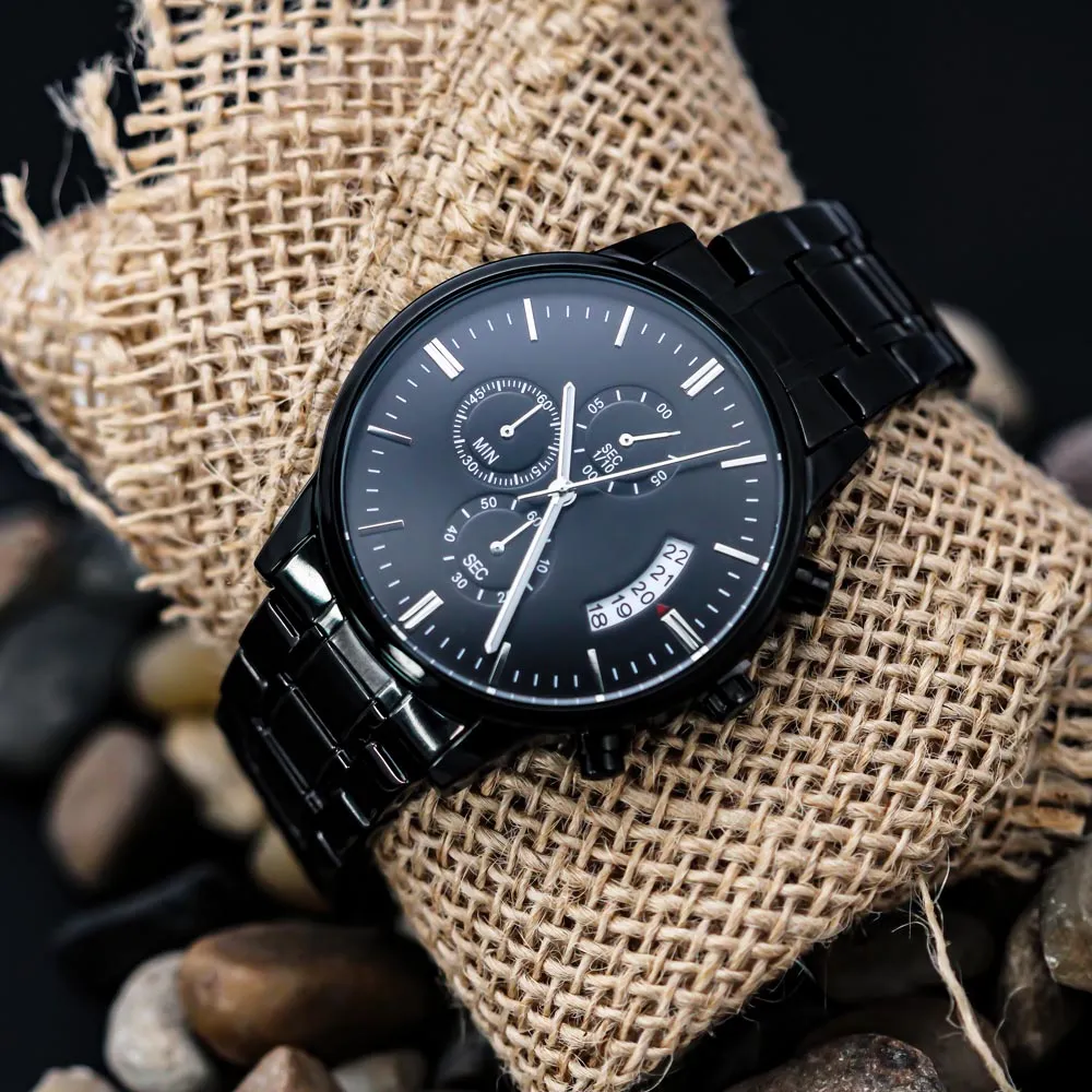 Engraved Watch Gift For Future Husband, Fiancé - Counting Down The Seconds