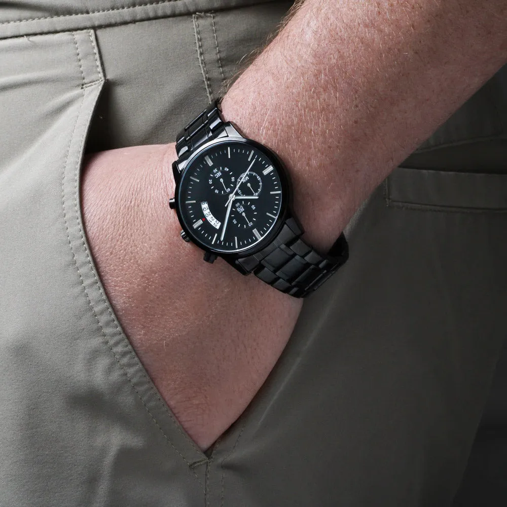 Engraved Watch Gift For Future Husband, Fiancé - Counting Down The Seconds