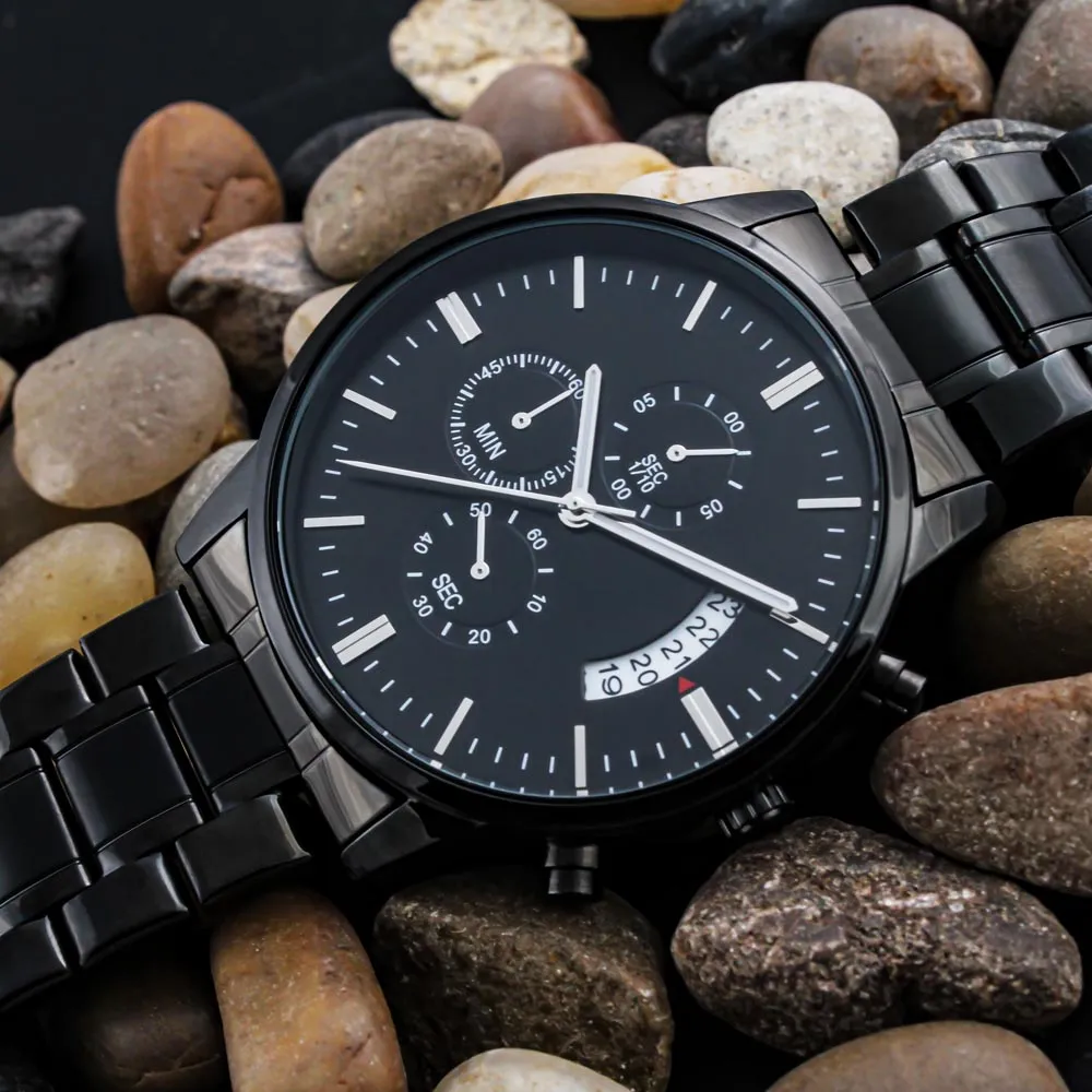 Engraved Watch Gift For Future Husband, Fiancé - Counting Down The Seconds