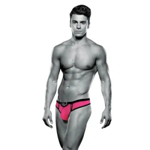 ENVY Bad Boy Thong Pink High-Cut Brief with Keyhole Front