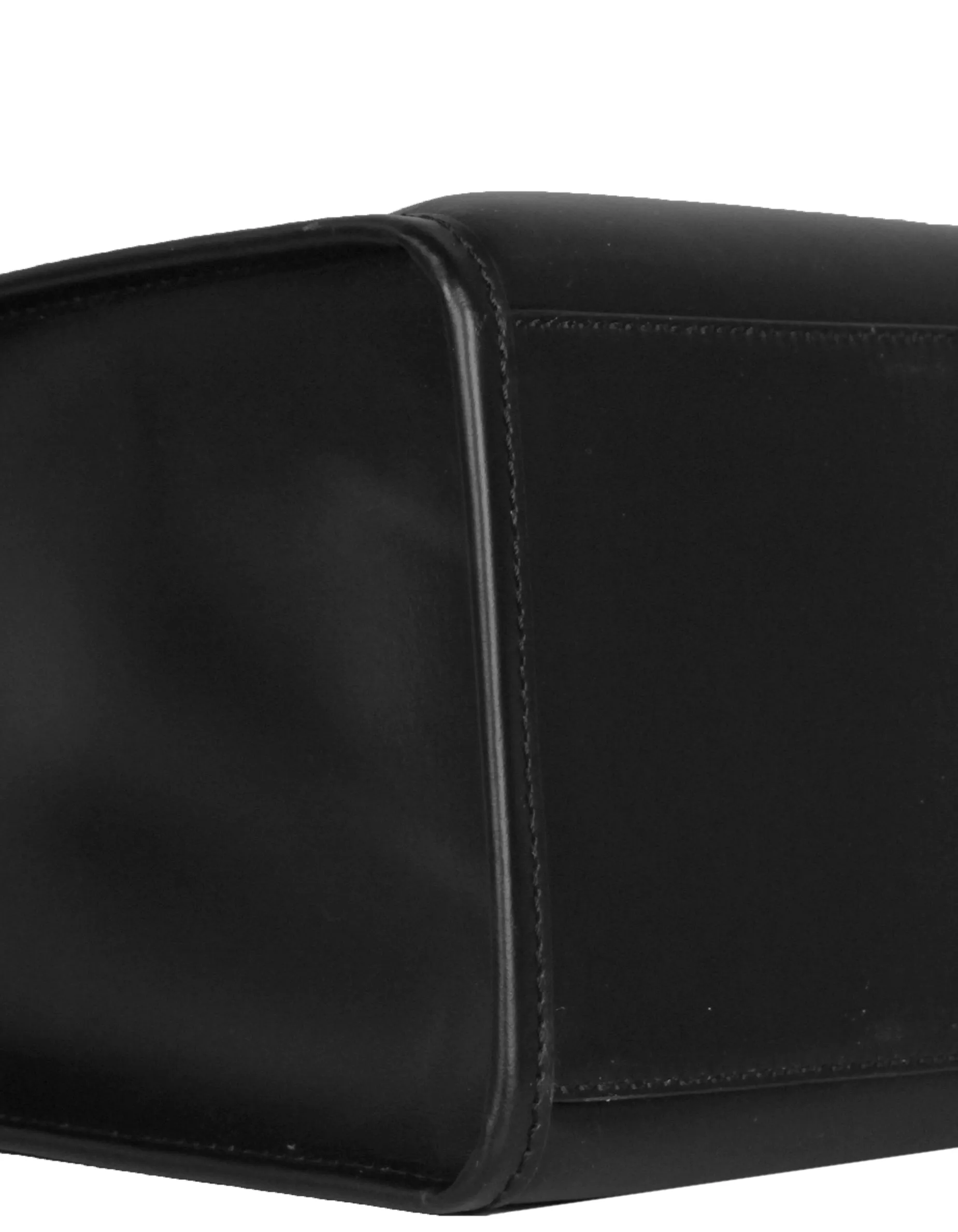 Fendi Black Leather Medium Fendi Sunshine Shopper Tote Bag
