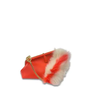 Fendi First Small Coral with Fur Strap