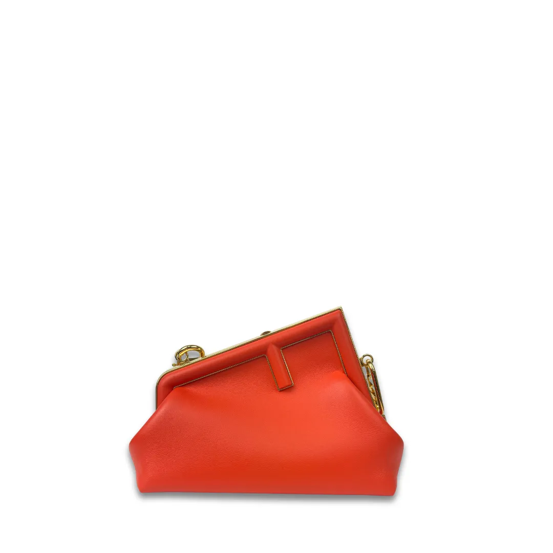 Fendi First Small Coral with Fur Strap