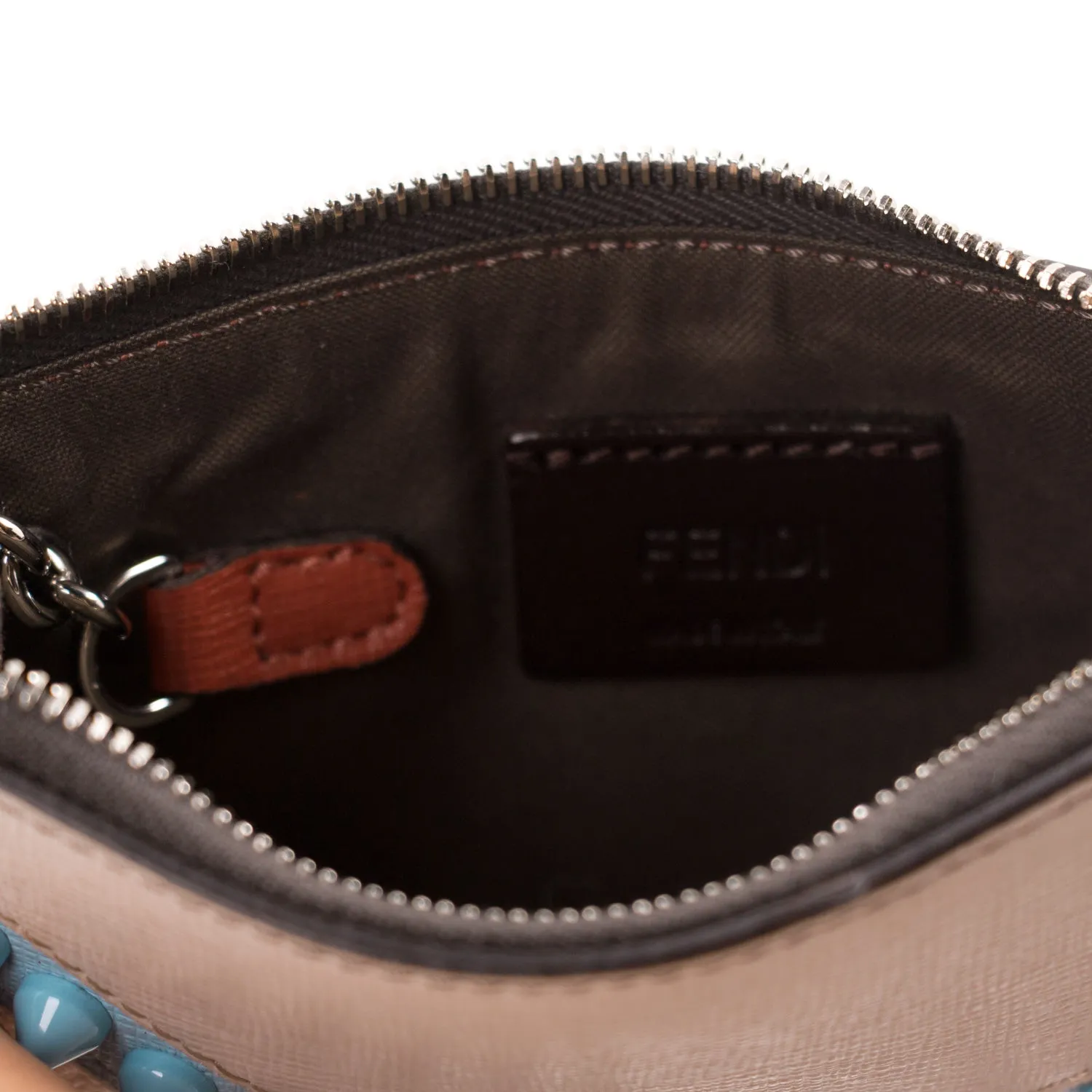 Fendi Monster Vitello Elite Leather Key Case