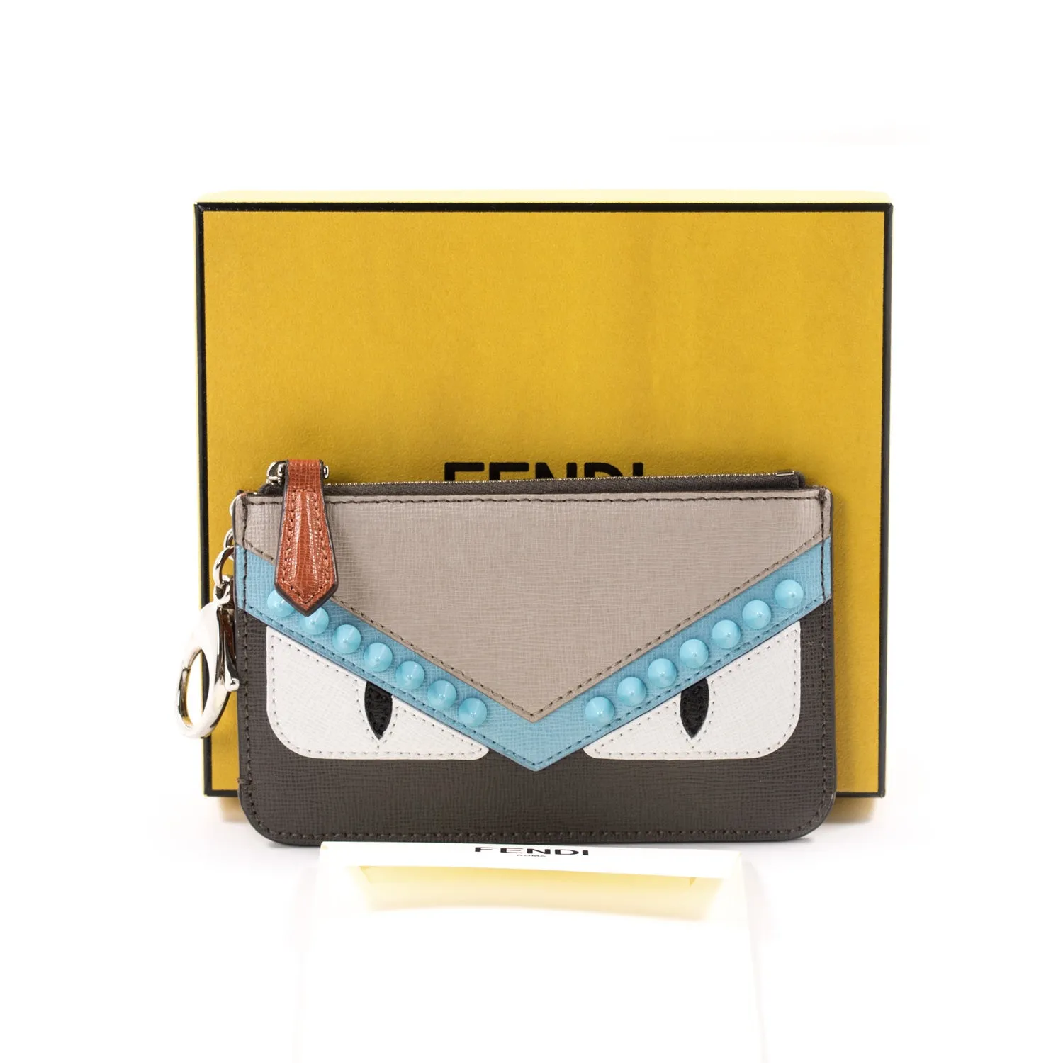 Fendi Monster Vitello Elite Leather Key Case