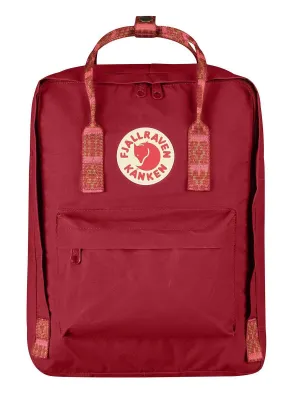 Fjallraven Kanken Classic Backpack Deep Red Folk Pattern