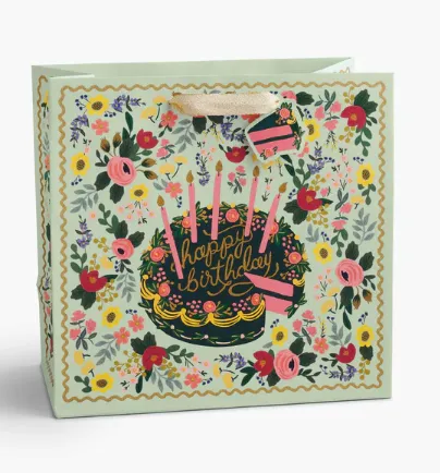Floral Cake Large Gift Bag