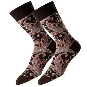 Floralia Brown Men's Socks