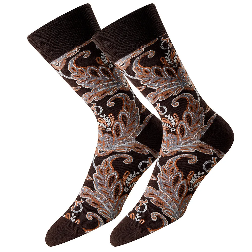 Floralia Brown Men's Socks
