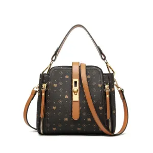 FOXER Signature Small Crossbody Shoulder Bags Lady Monogram Retro Handbag Fashion Women Vintage Female PVC Crossbody Bag Purse