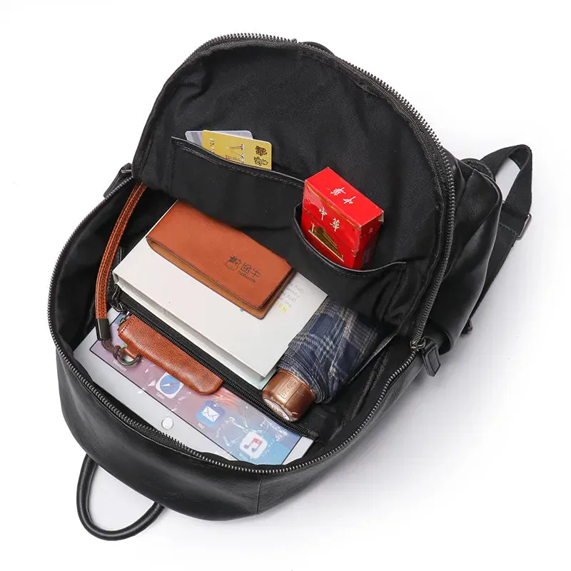 Genuine Leather Unisex Backpack