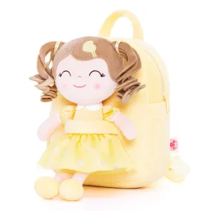 Gloveleya 9-inch Toddler Backpack Love Heart Girls Dolls Backpacks Yellow