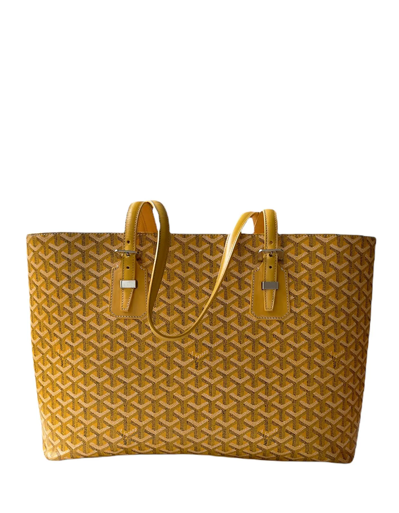 Goyard Yellow Goyardine Okinawa GM Tote Bag