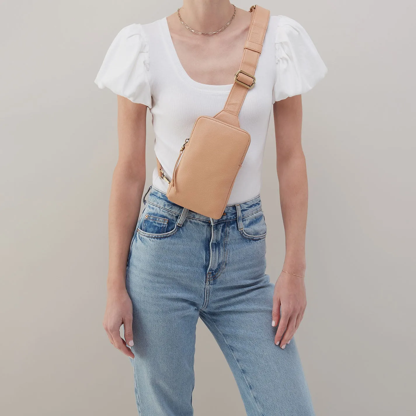 Grant Sling In Pebbled Leather - Porcini