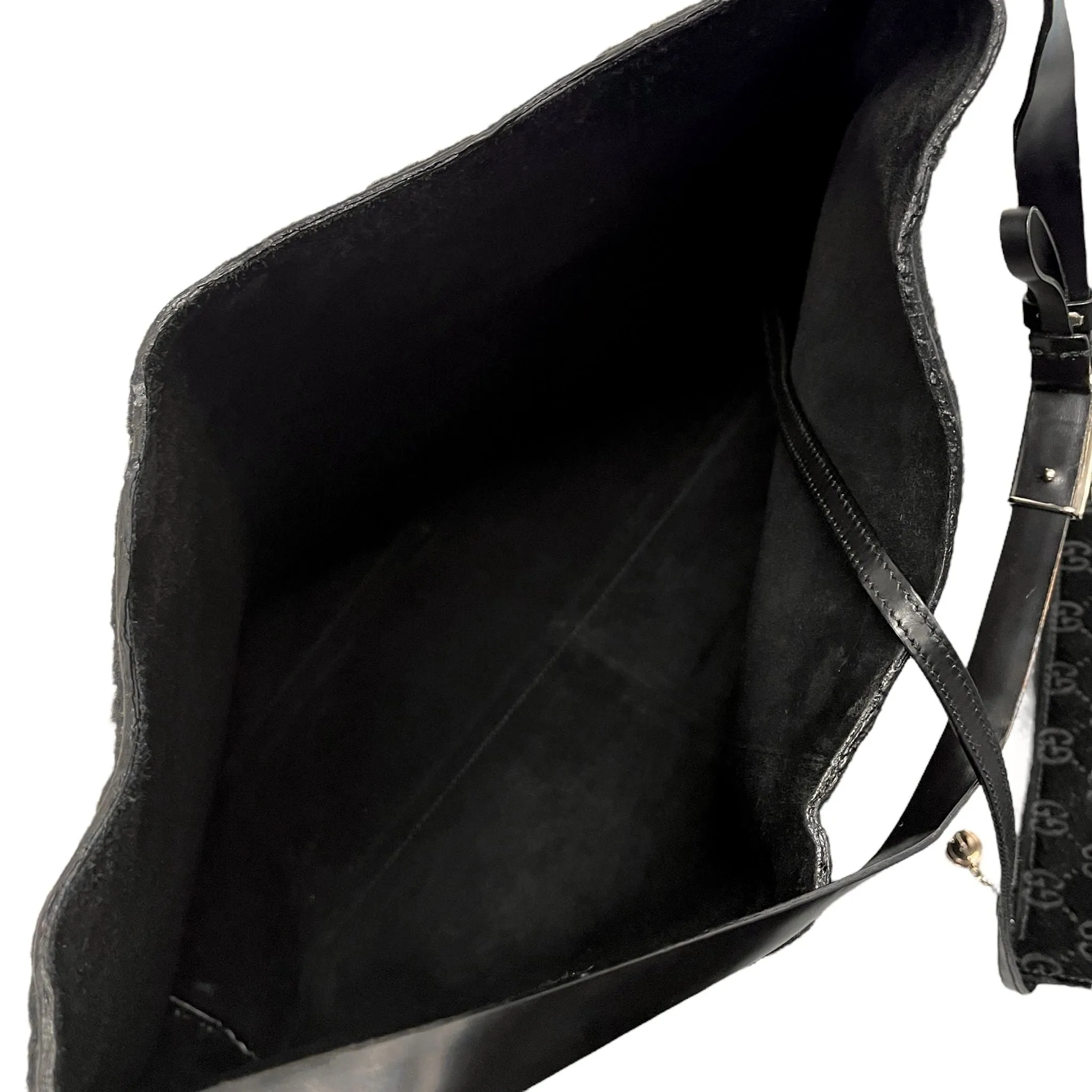 Gucci Black Jumbo Calfhair Shoulder Bag