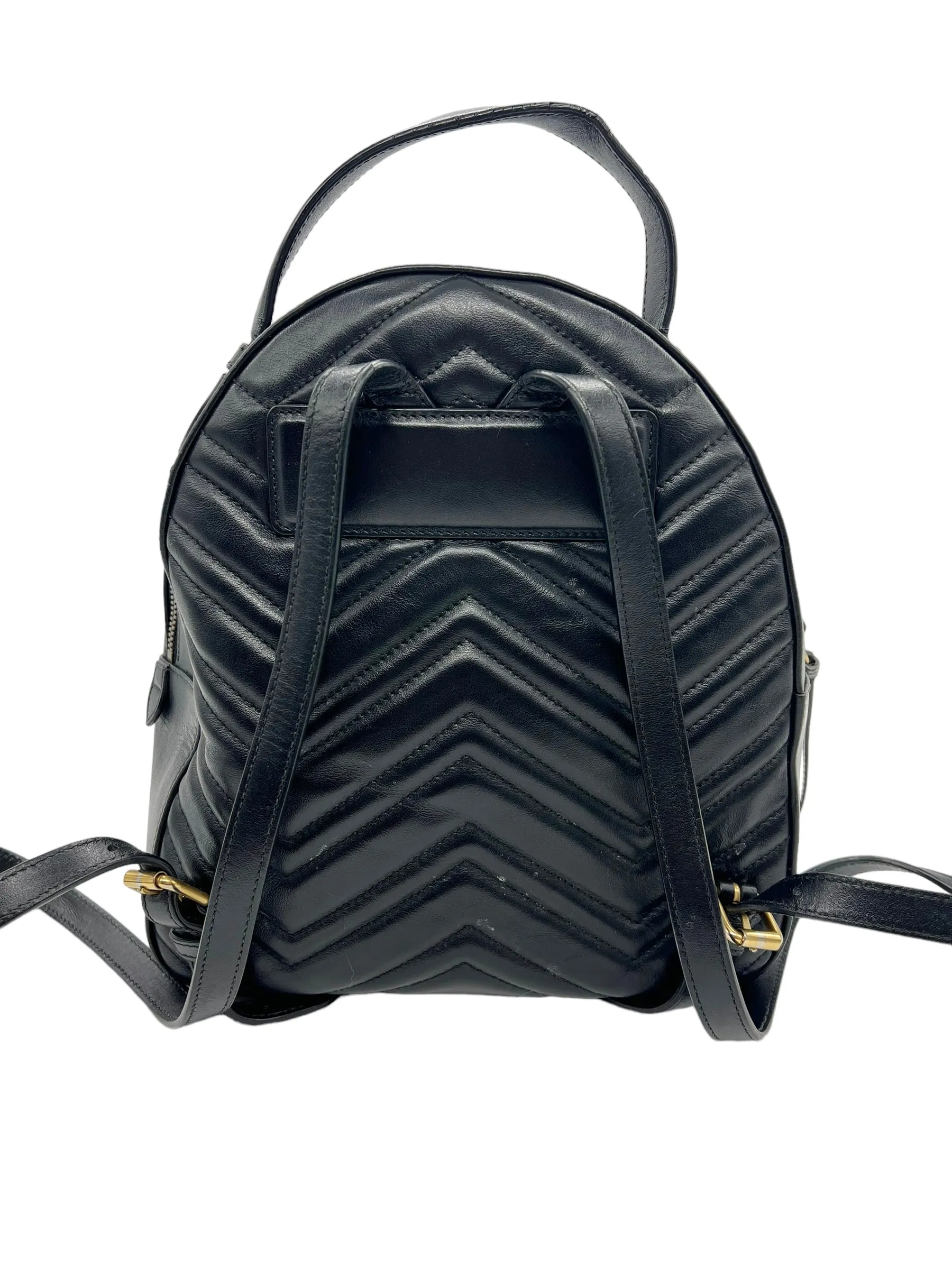 Gucci Black Leather Marmont Backpack