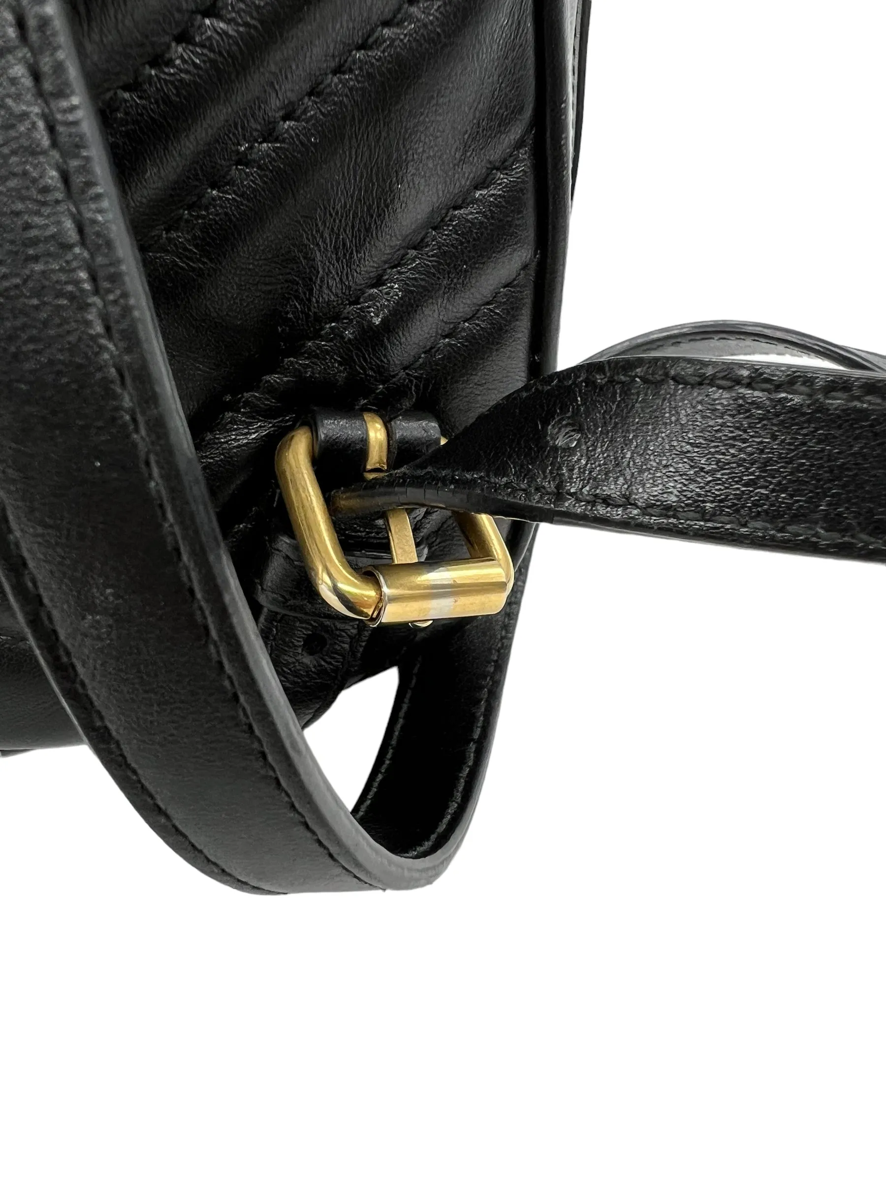 Gucci Black Leather Marmont Backpack