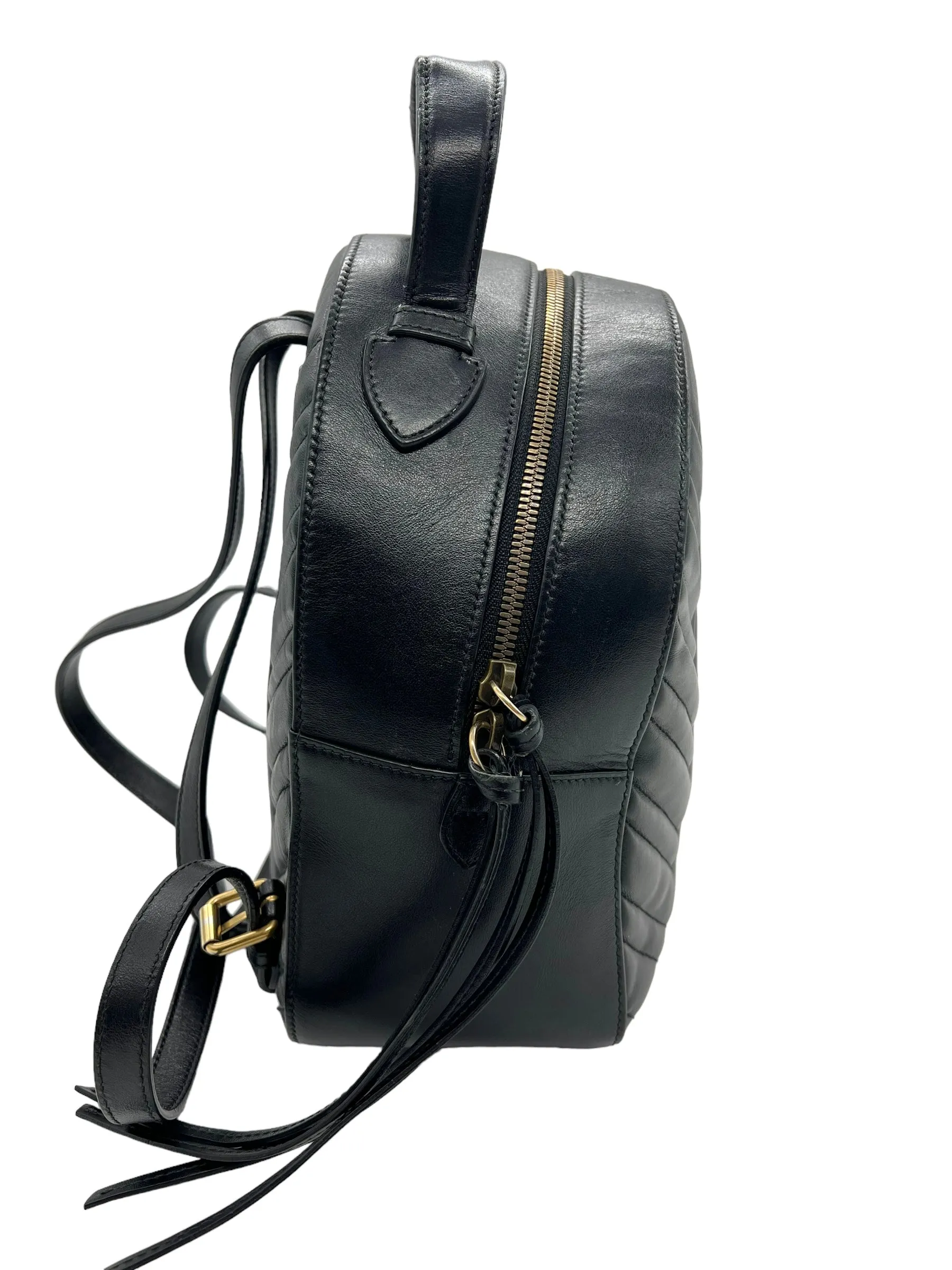 Gucci Black Leather Marmont Backpack