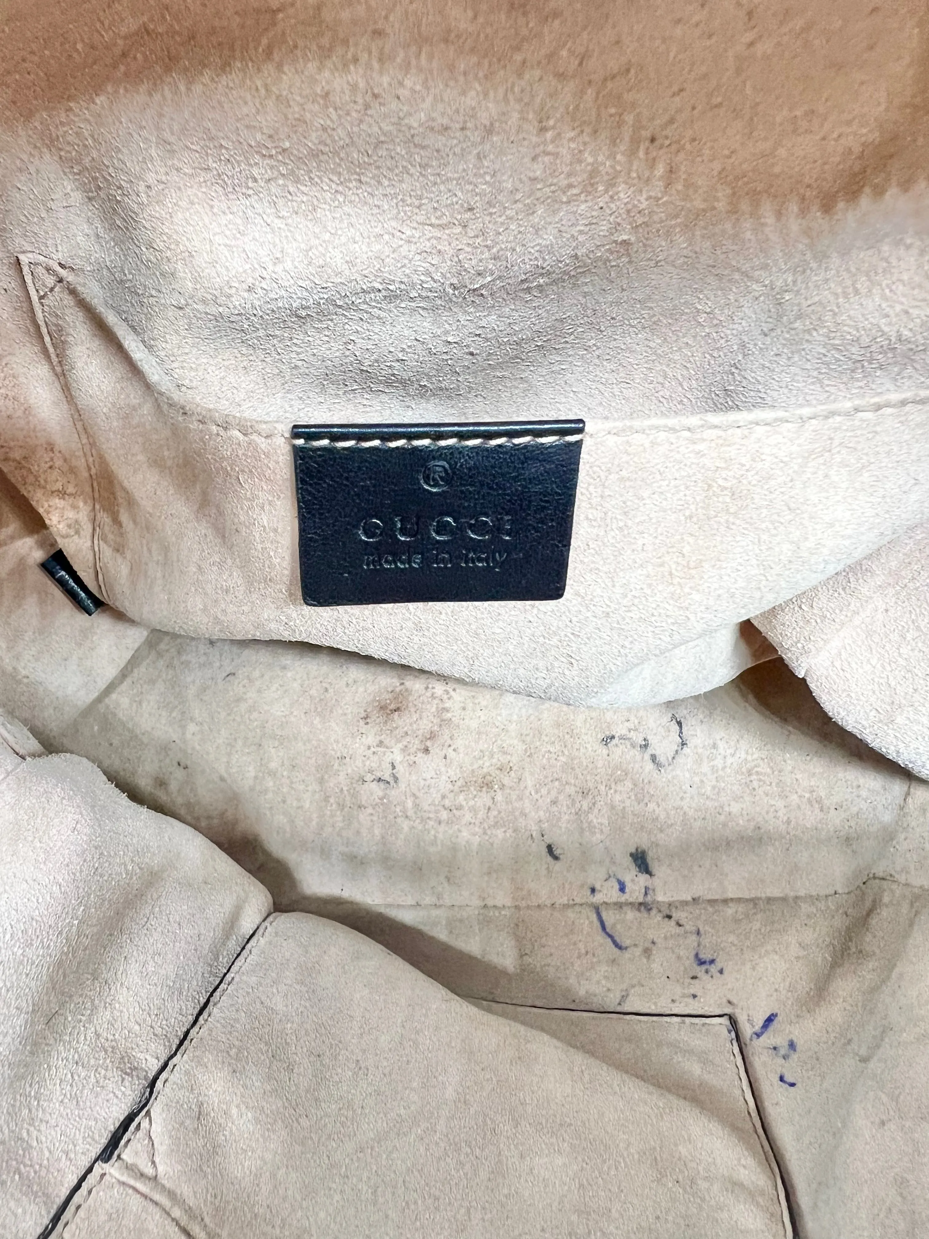 Gucci Black Leather Marmont Backpack