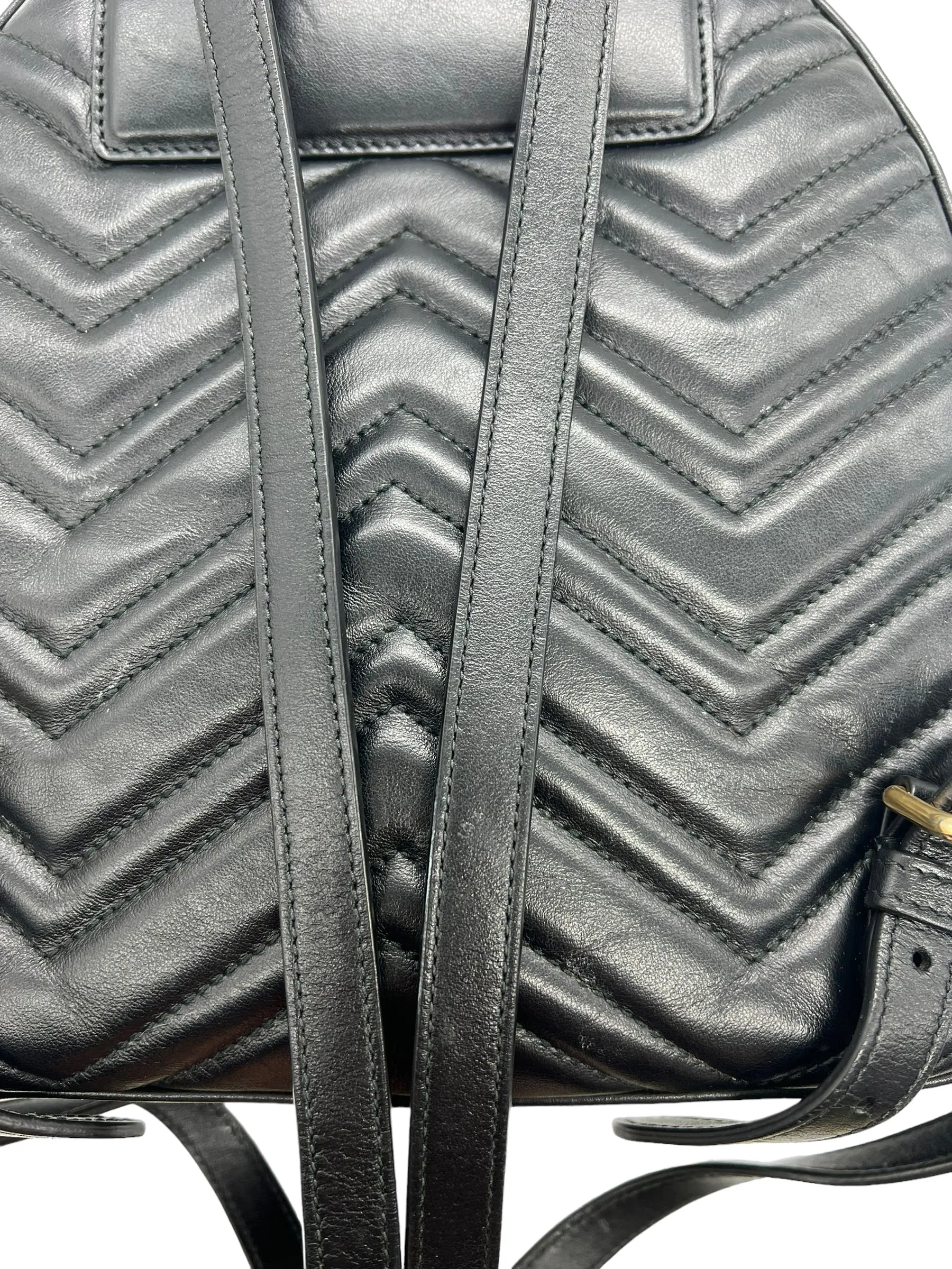 Gucci Black Leather Marmont Backpack
