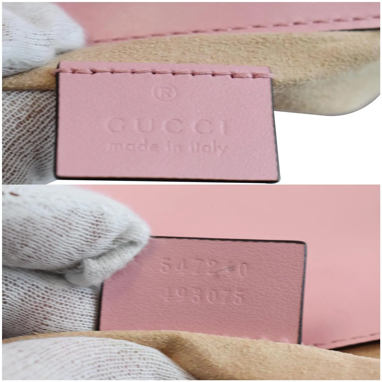 GUCCI GG Marmont Mini Top Handle Shoulder Bag Pastel Pink 547260