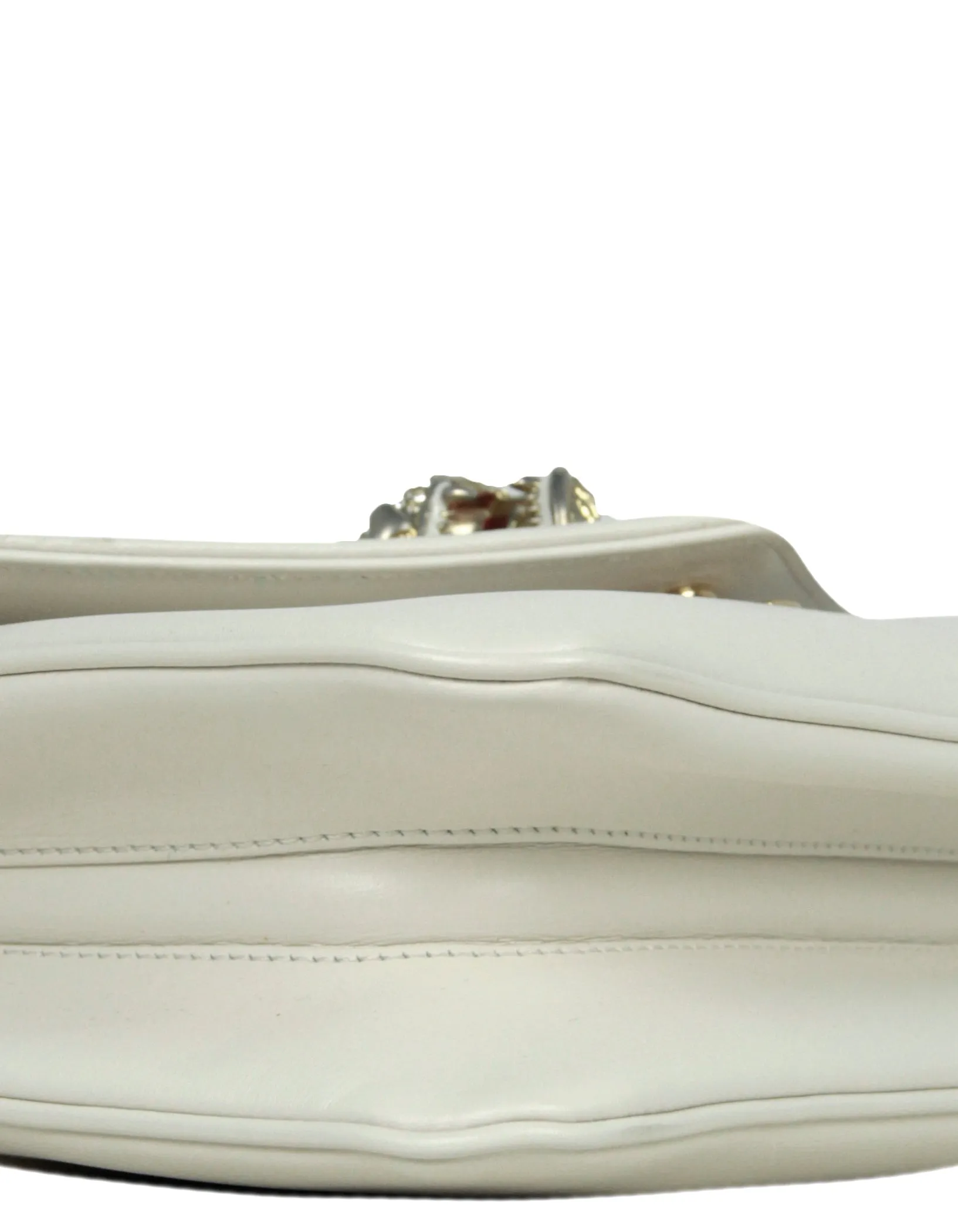 Gucci Ivory Leather Medium Rajah Shoulder/Crossbody Bag