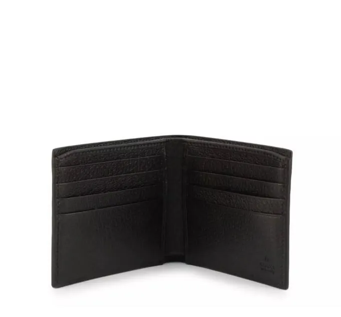 Gucci Multicolor Psychedelic Wallet Fold GG Italy Leather Card Case Black New