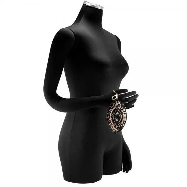 Hamsa Coin Purse/Key Fob - Black