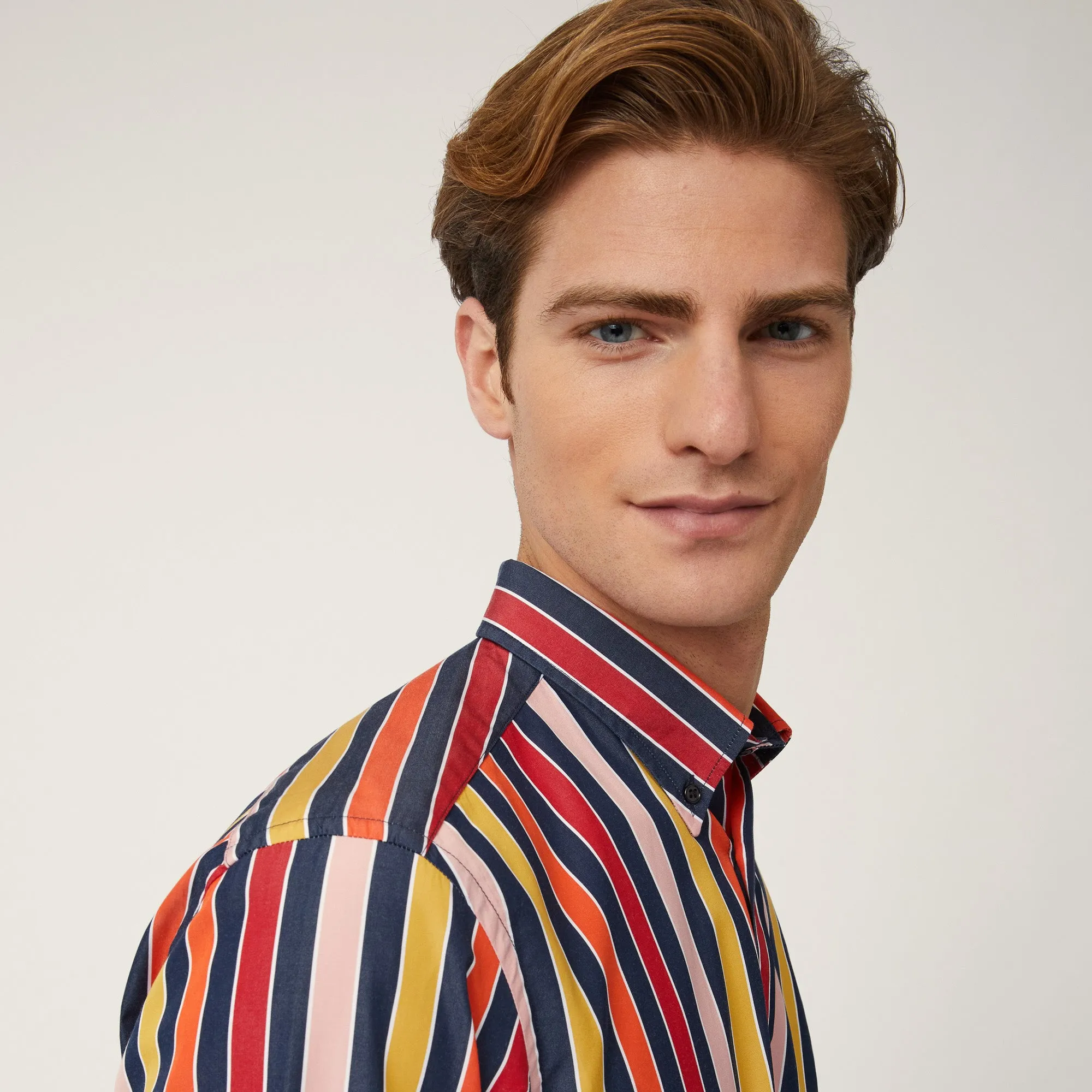Harmont & Blaine Multicolor Stripe Shirt - Blue