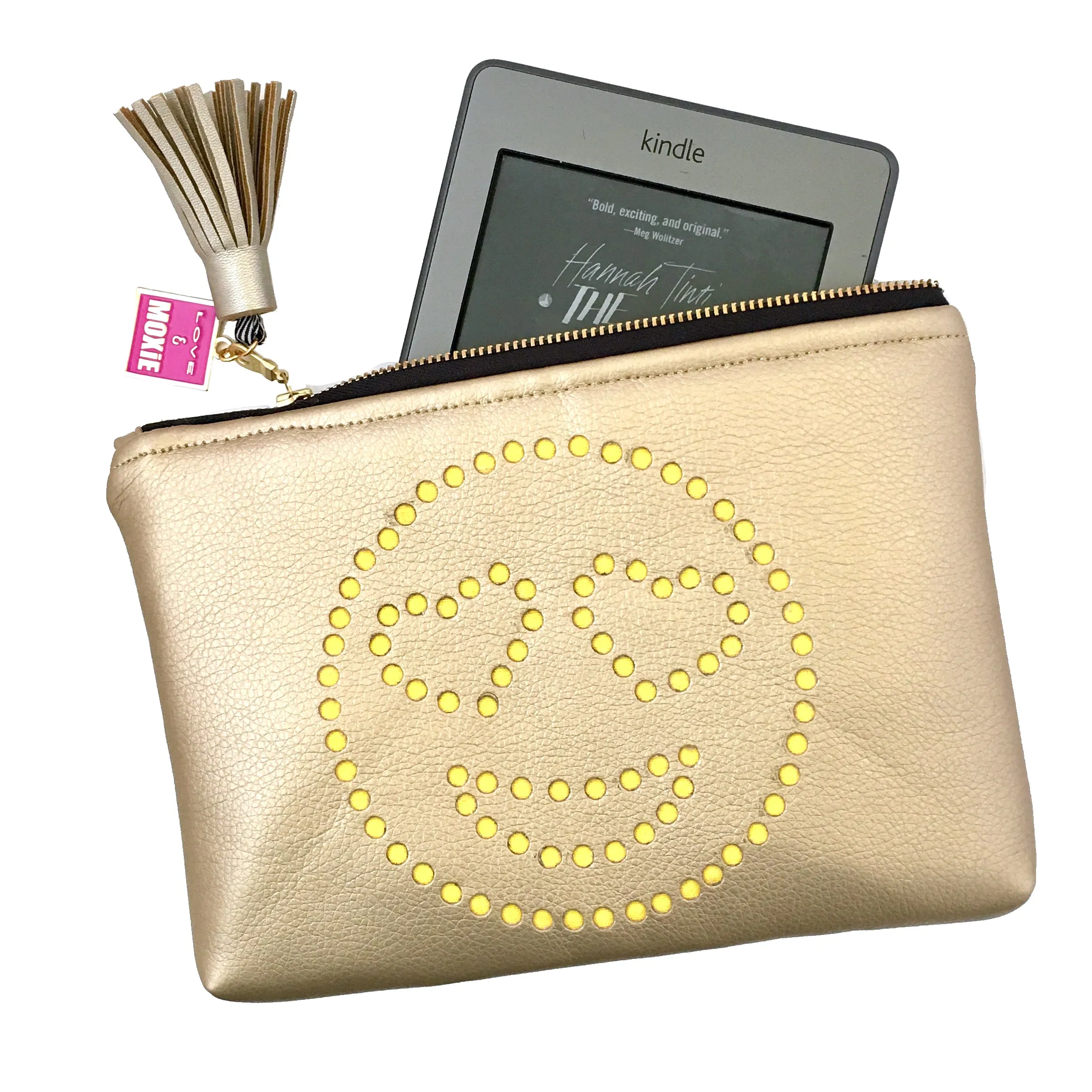 Heart-Eye Emoji Gold & Yellow Clutch