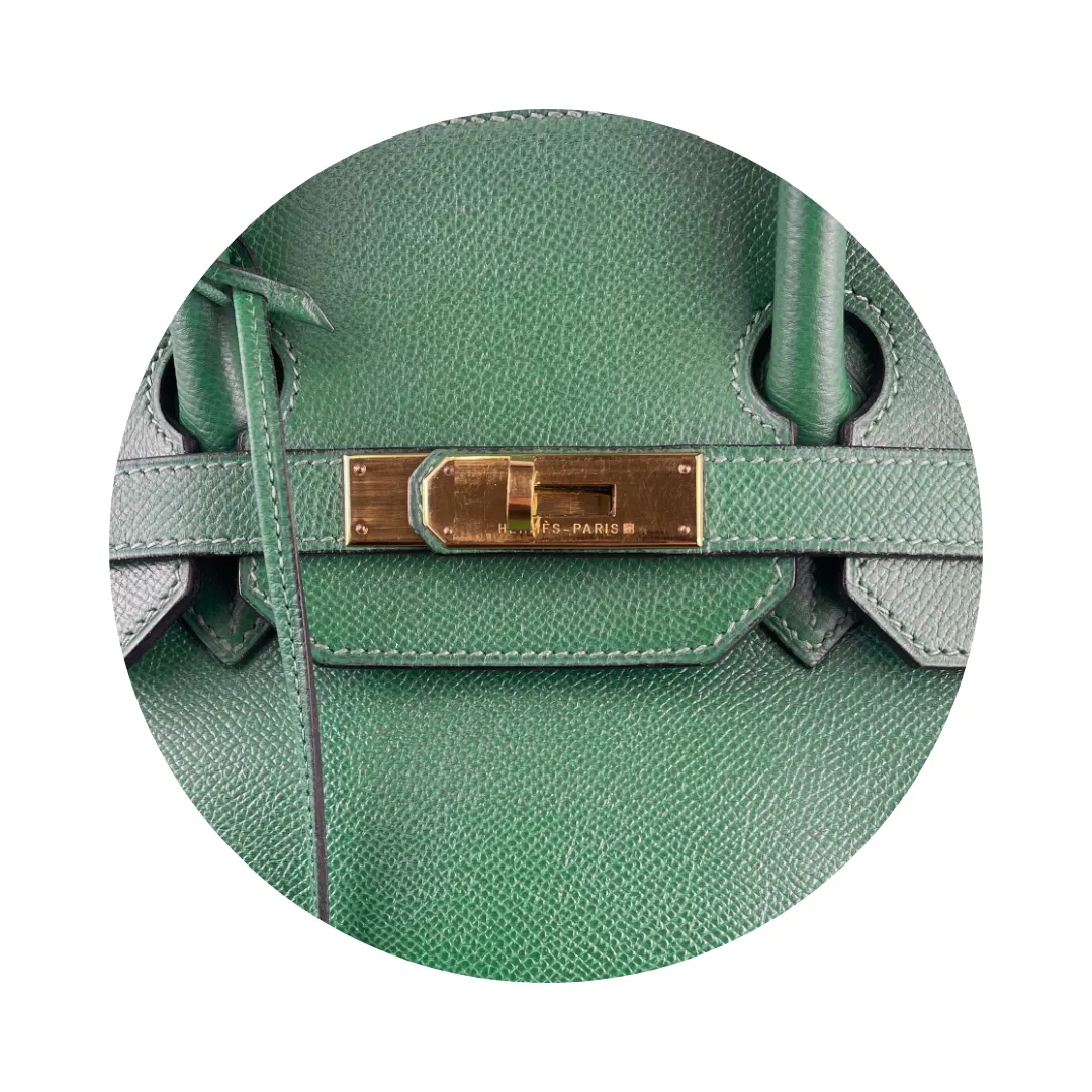 Hermès Courchevel Birkin 35 Vert Bengale