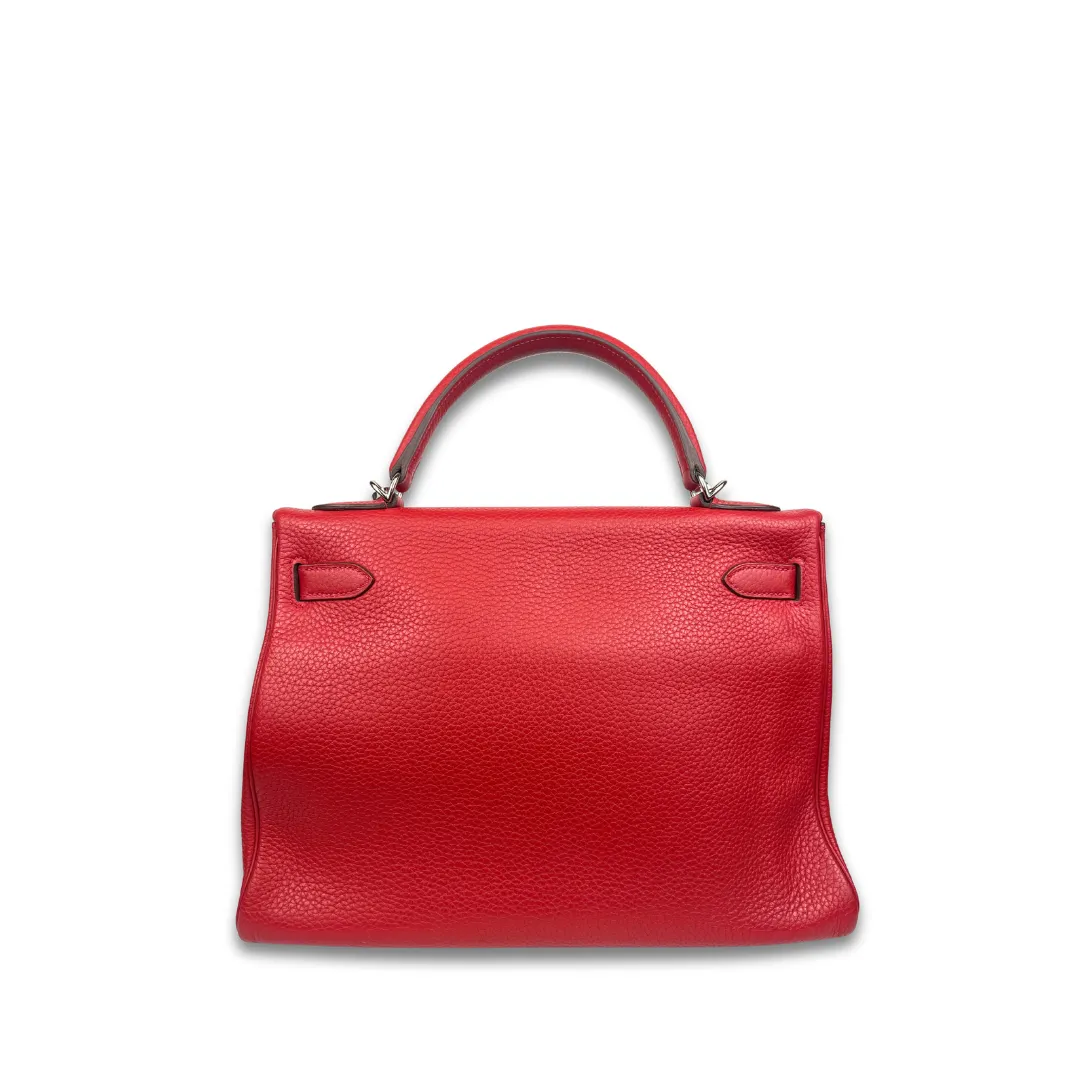 Hermès Togo Kelly Retourne 32 Rouge Casaque