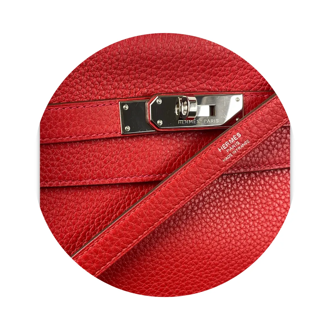 Hermès Togo Kelly Retourne 32 Rouge Casaque