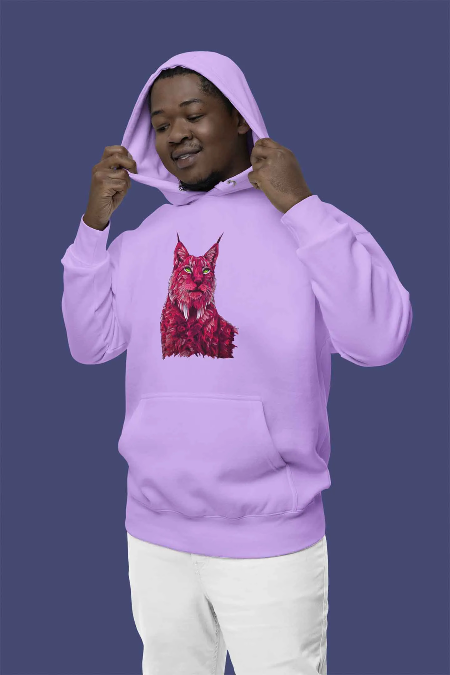 Hoodie (Men) - Roar Of The Fuchsia Lion (7 Colours)