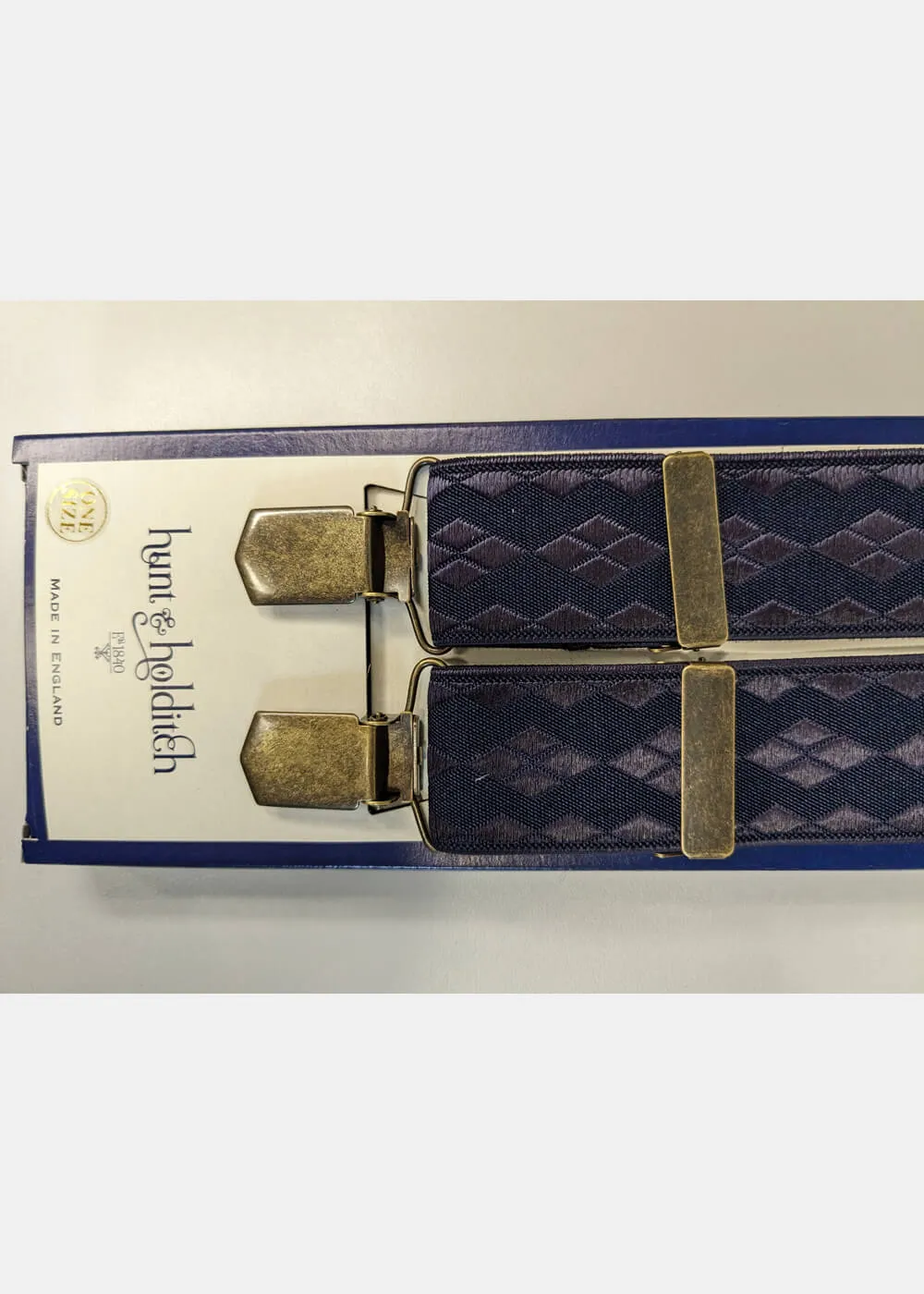 Hunt & Holditch Diamonds Antique Golden Clips Braces Black