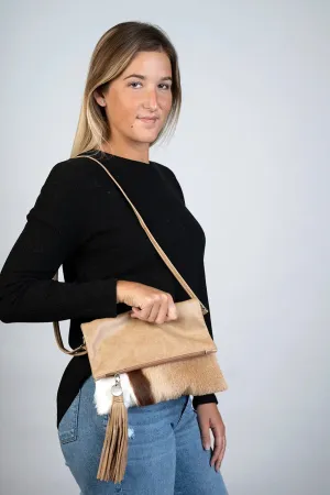 Impala and Leather Clutch in Rust