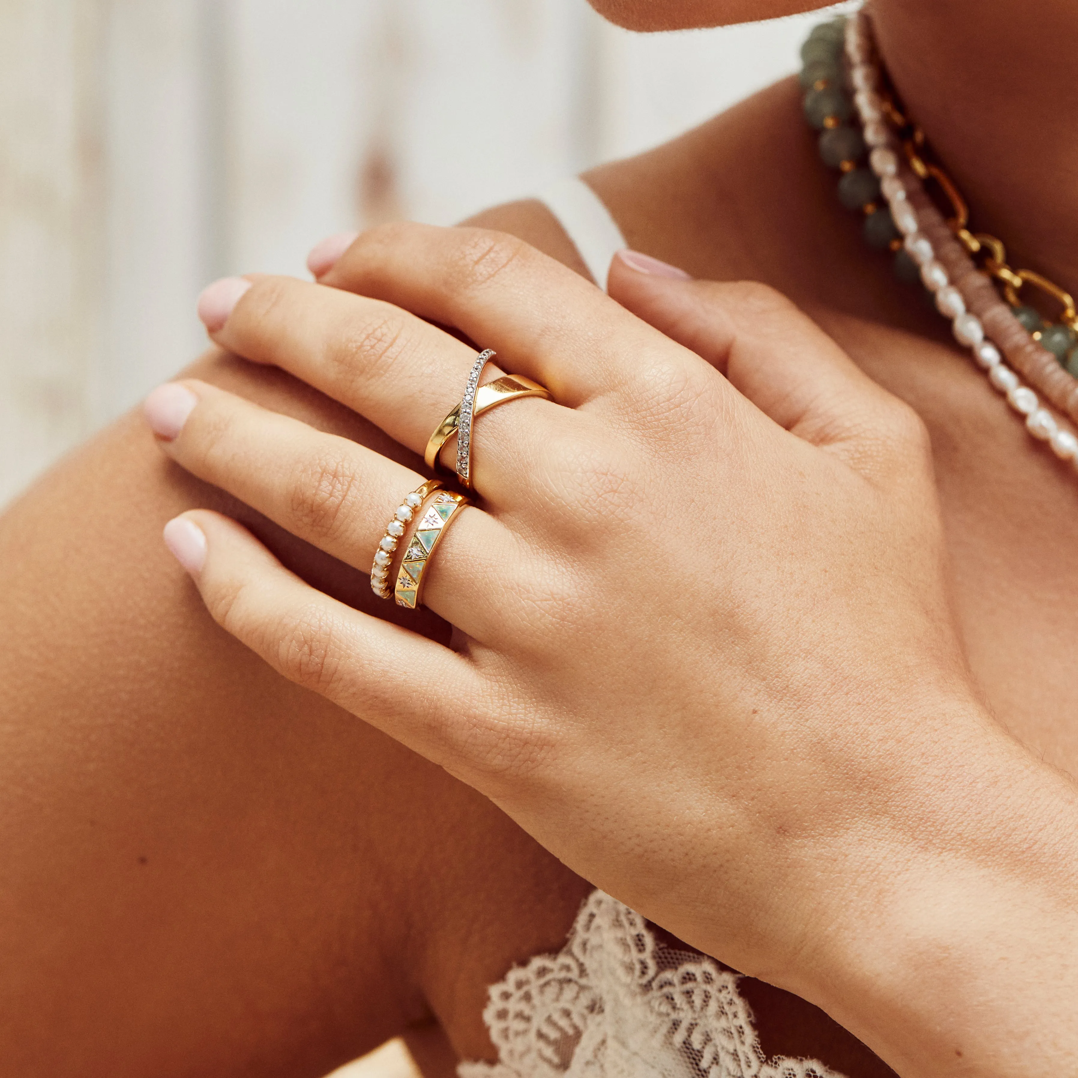 Izar Opal & Diamond Band