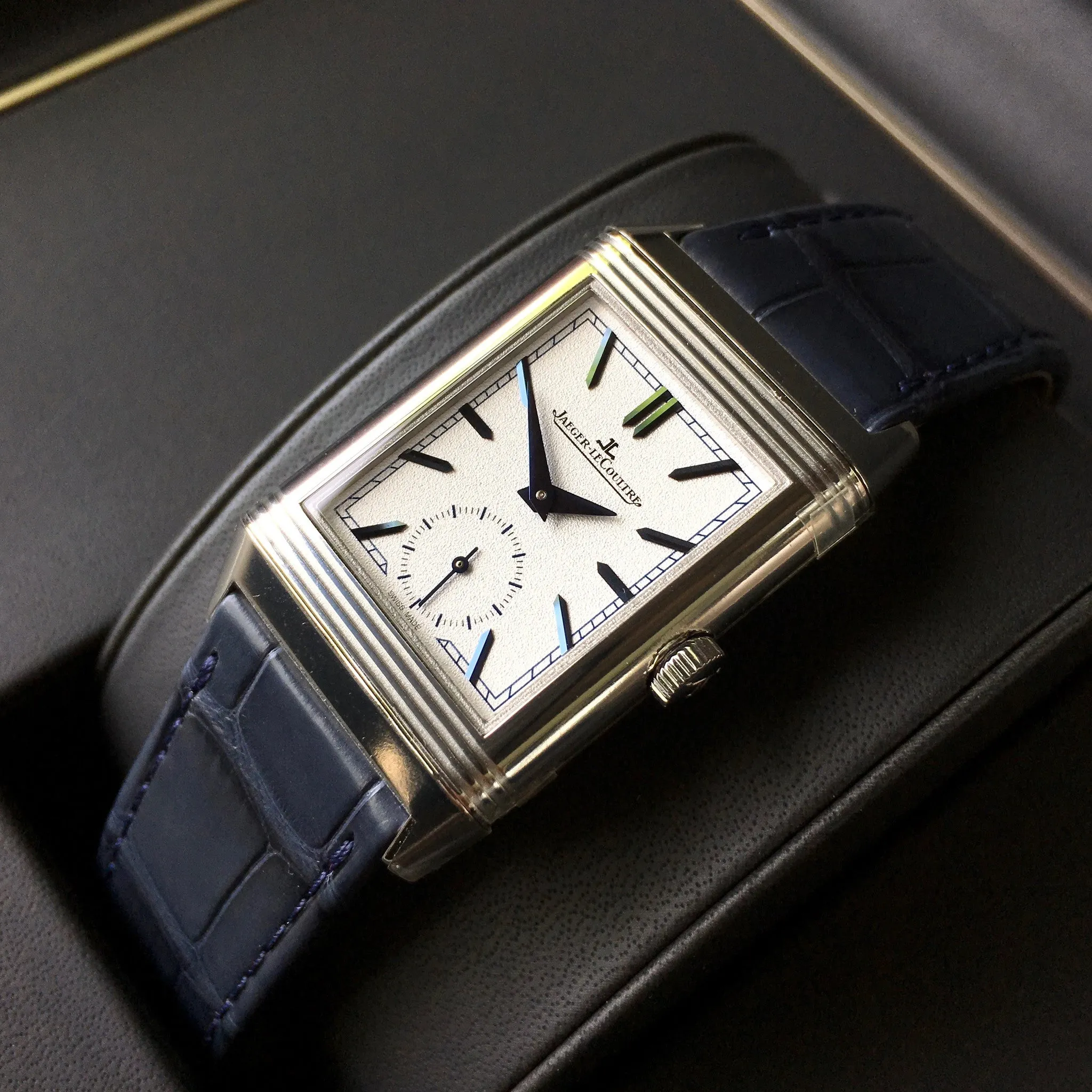 Jaeger LeCoultre Reverso Tribute Duoface Q3908420 Stainless Steel Anniversary Wristwatch