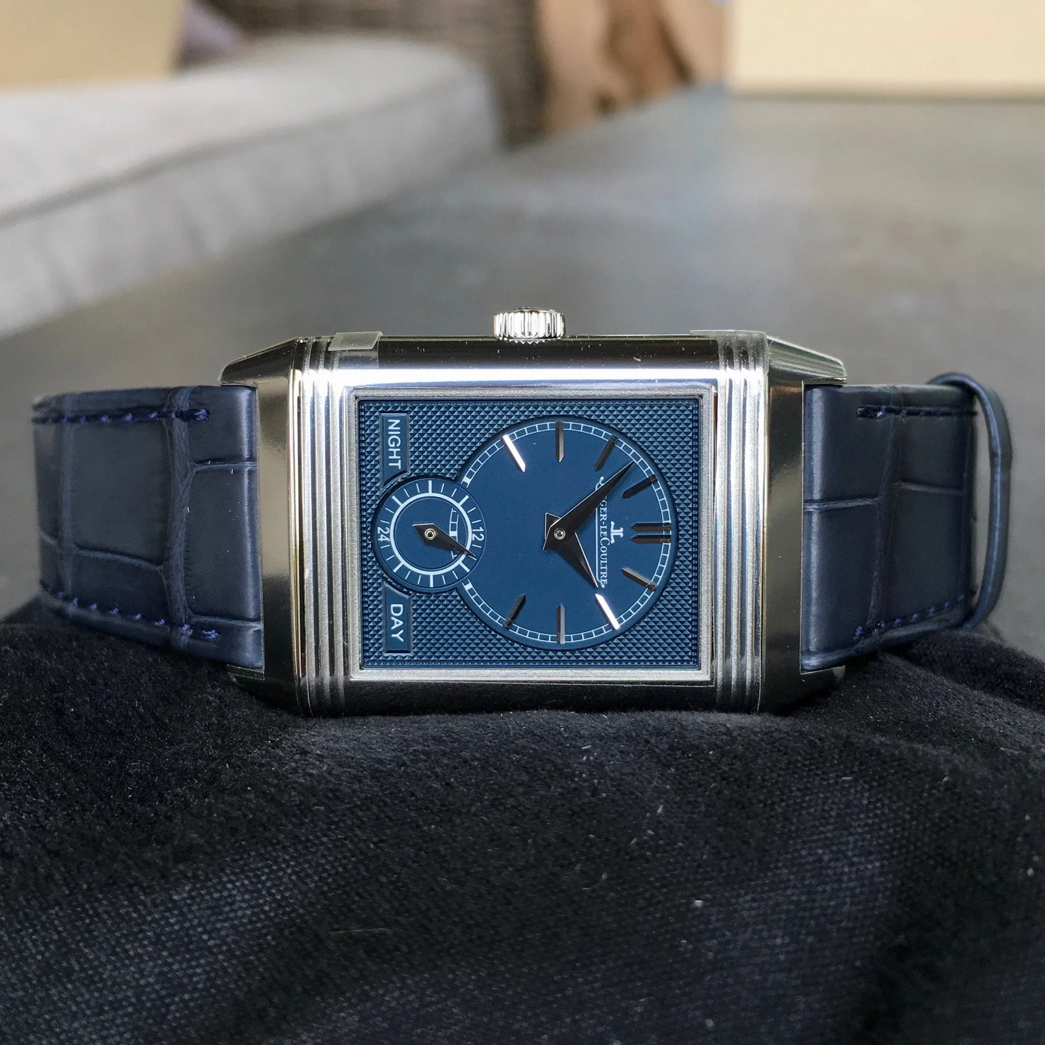 Jaeger LeCoultre Reverso Tribute Duoface Q3908420 Stainless Steel Anniversary Wristwatch