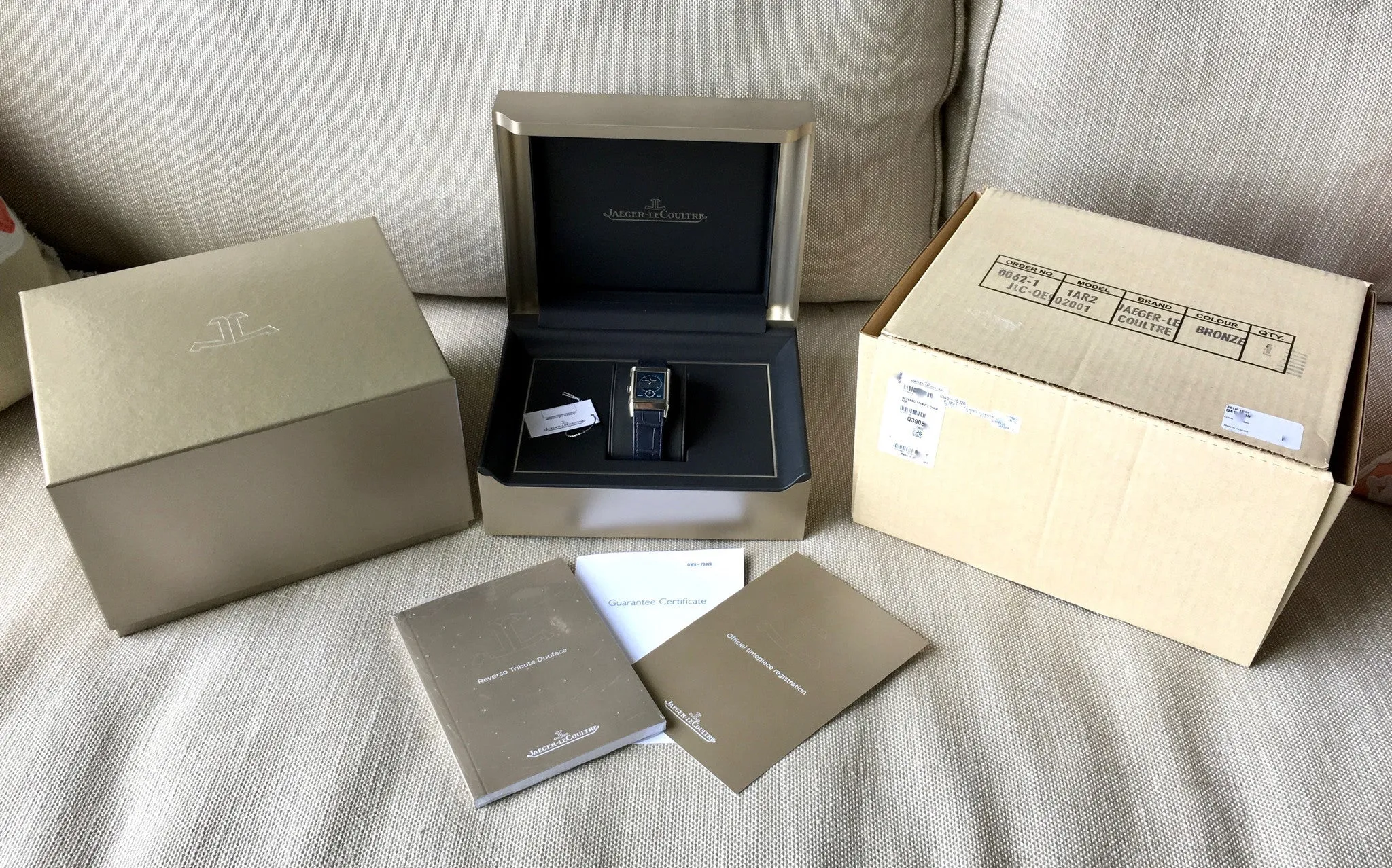 Jaeger LeCoultre Reverso Tribute Duoface Q3908420 Stainless Steel Anniversary Wristwatch
