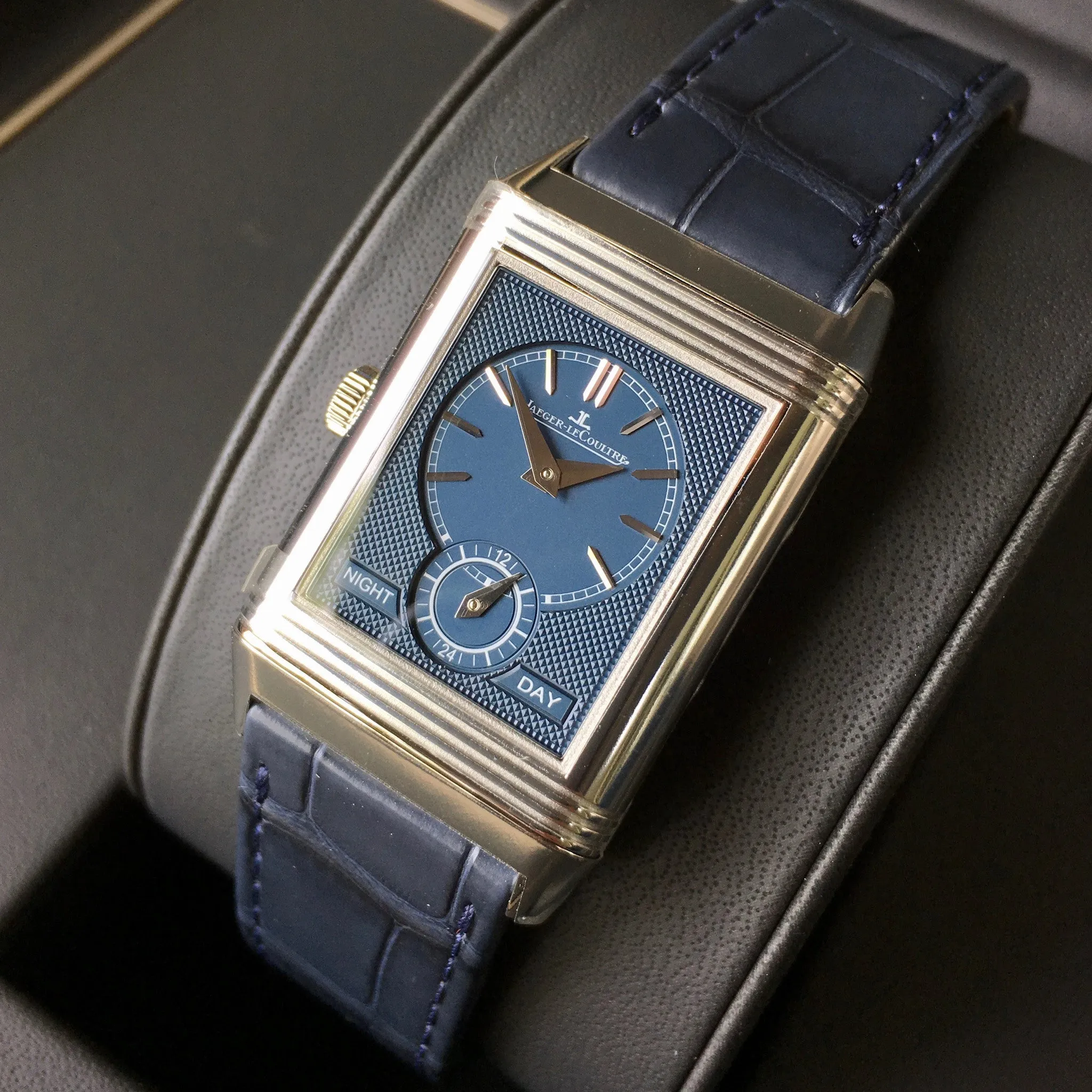 Jaeger LeCoultre Reverso Tribute Duoface Q3908420 Stainless Steel Anniversary Wristwatch