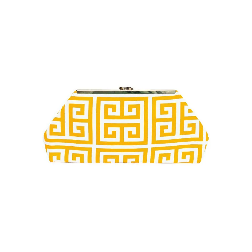 Jazz Clasp- Gold Maze Clutch