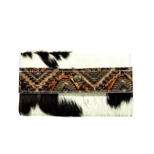 Kacey Wallet - Tricolor w/ Copper Penny Aztec