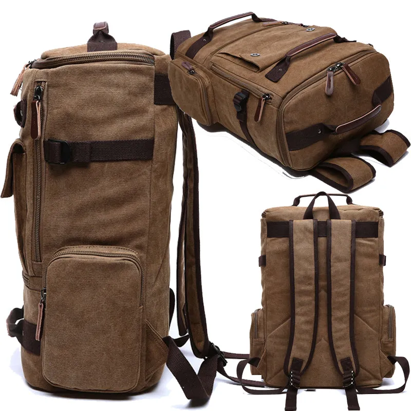 Large Vintage Canvas Backpack Travel Men's Backpack