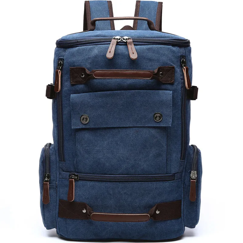 Large Vintage Canvas Backpack Travel Men's Backpack