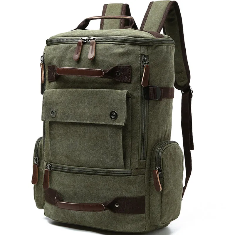 Large Vintage Canvas Backpack Travel Men's Backpack