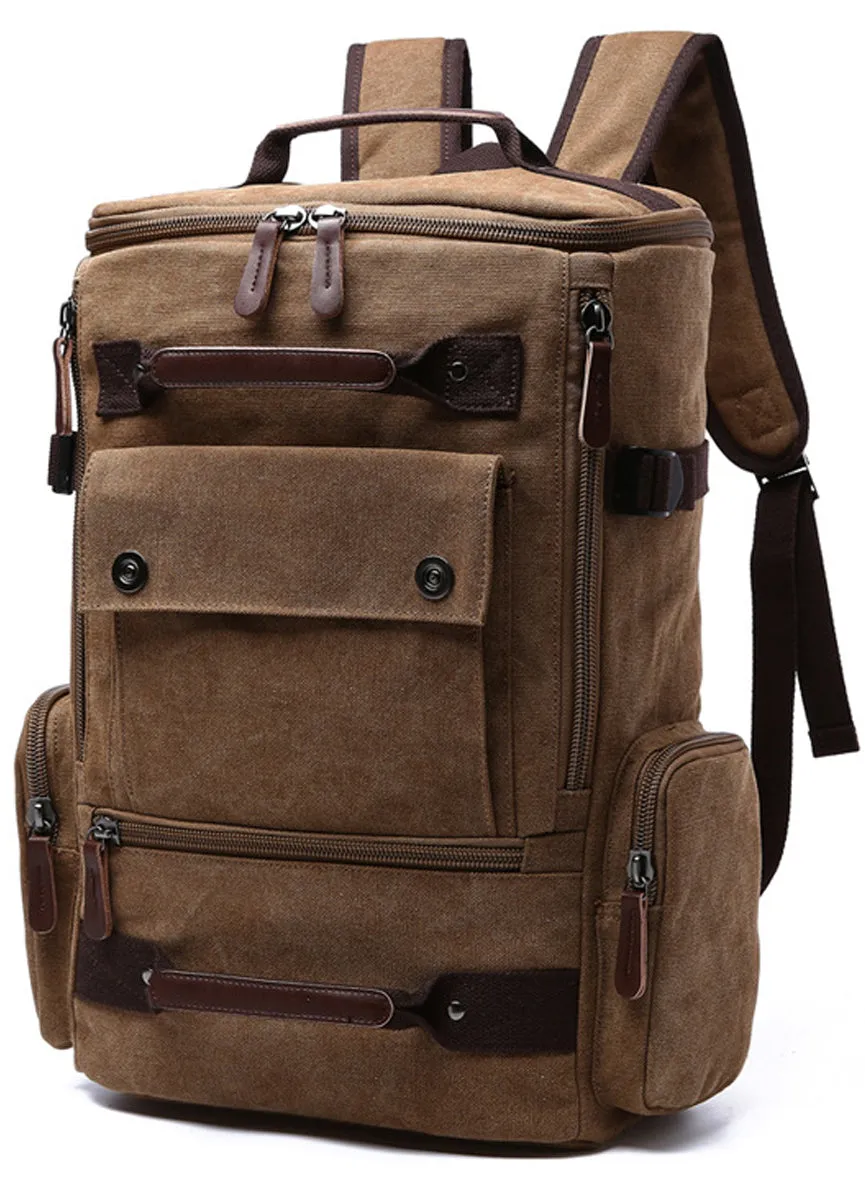 Large Vintage Canvas Backpack Travel Men's Backpack