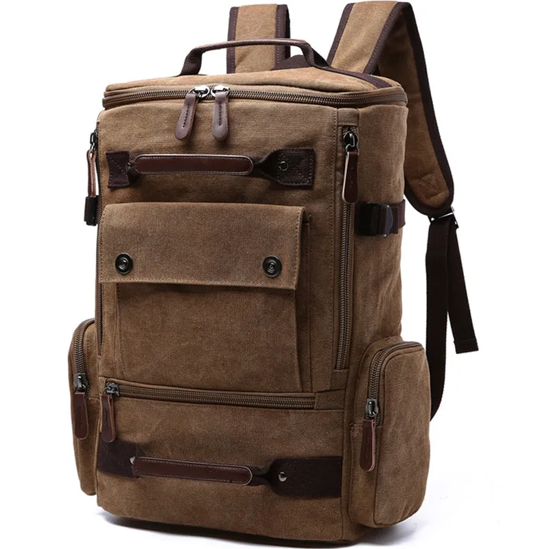 Large Vintage Canvas Backpack Travel Men's Backpack