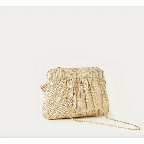 Loeffler Randall Rayne Gold Bow Clutch